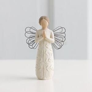 NWT Willow Tree angel symbolizing strength and peace hand painted